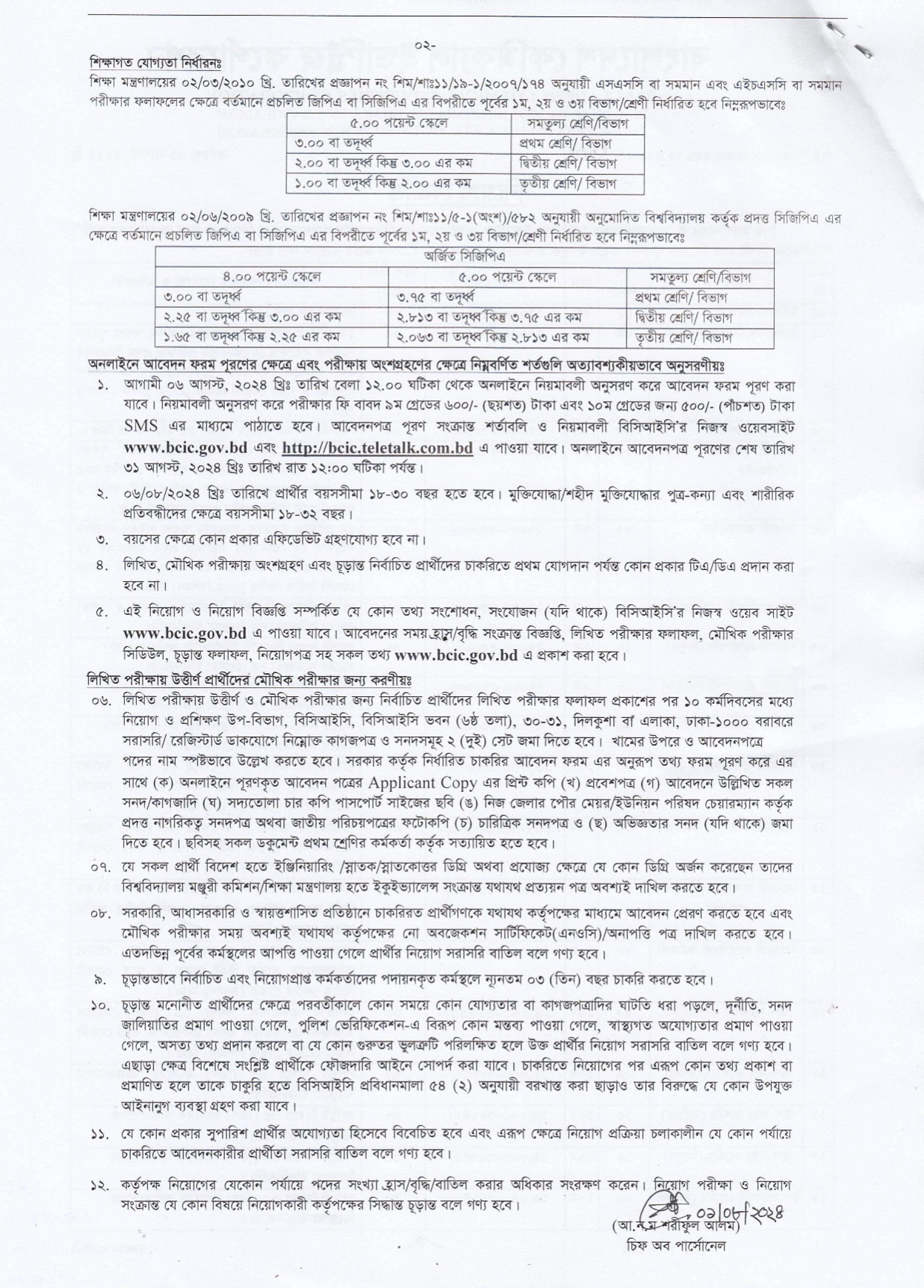 BCIC circular August 2024-2